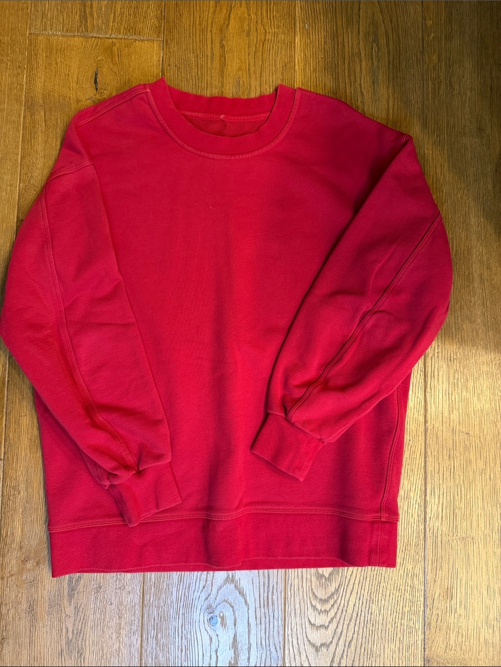 lululemon athletica Women's Red Crewneck Sweatshirt